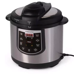 Cookers Presto 6 Qt. Black Stainless Steel Electric Pressure Cooker With Built-In Timer