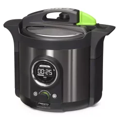 Cookers Presto Precise Plus 6 Qt. Black Stainless Steel Electric Pressure Cooker With Built-In Timer