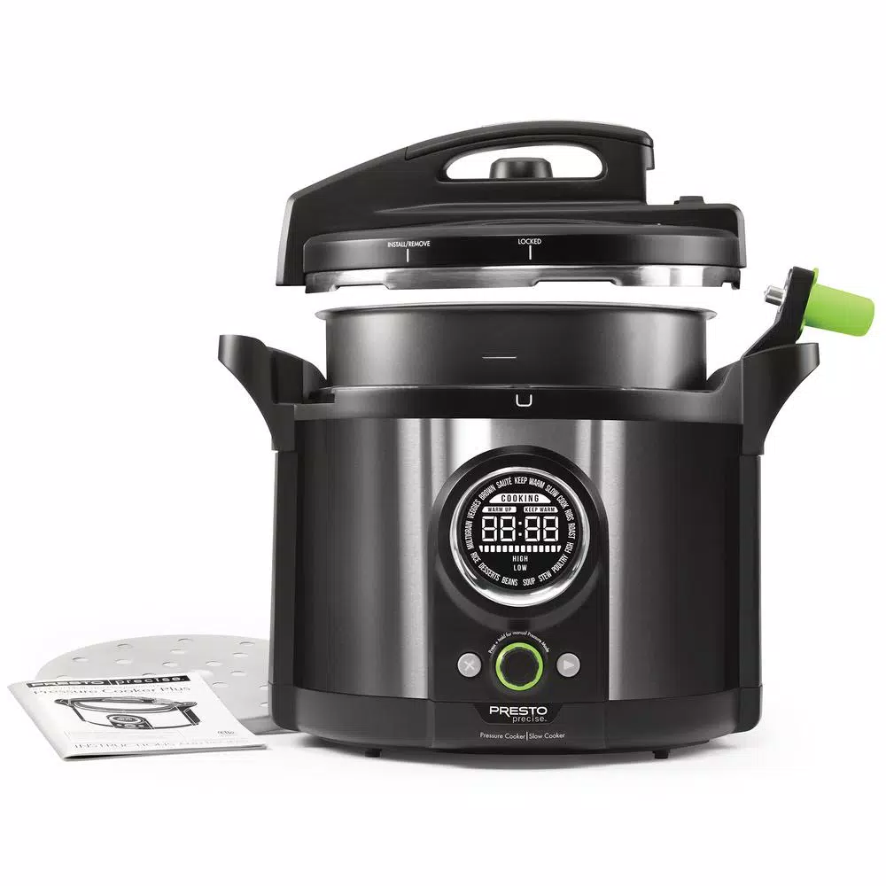 Presto 10 Qt. Black Stainless Electric Pressure Cooker Cookers Presto 10 Qt. Black Stainless Electric Pressure Cooker -Costway Shop black stainless presto electric pressure cookers 02143 4f 1000
