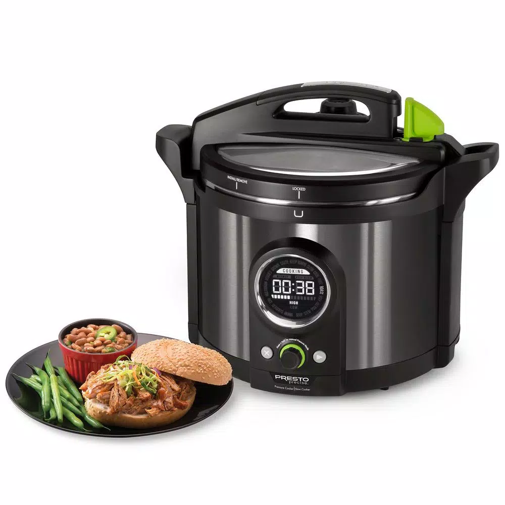 Presto 10 Qt. Black Stainless Electric Pressure Cooker Cookers Presto 10 Qt. Black Stainless Electric Pressure Cooker -Costway Shop black stainless presto electric pressure cookers 02143 c3 1000
