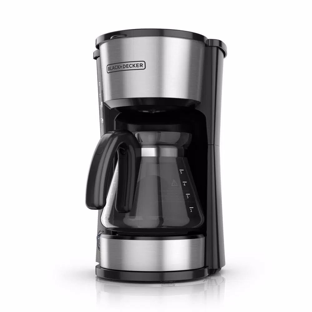 BLACK+DECKER 4-in-1 5-Cup Black Stainless Steel Drip Coffee Maker Coffee Makers BLACK+DECKER 4-in-1 5-Cup Black Stainless Steel Drip Coffee Maker -Costway Shop black stainless steel black decker drip coffee makers cm0755s 66 1000