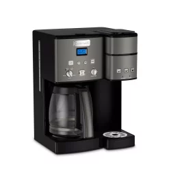 Coffee Makers Cuisinart Coffee Center 12-Cup Black Stainless Steel Coffee Maker And Single Serve Brewer