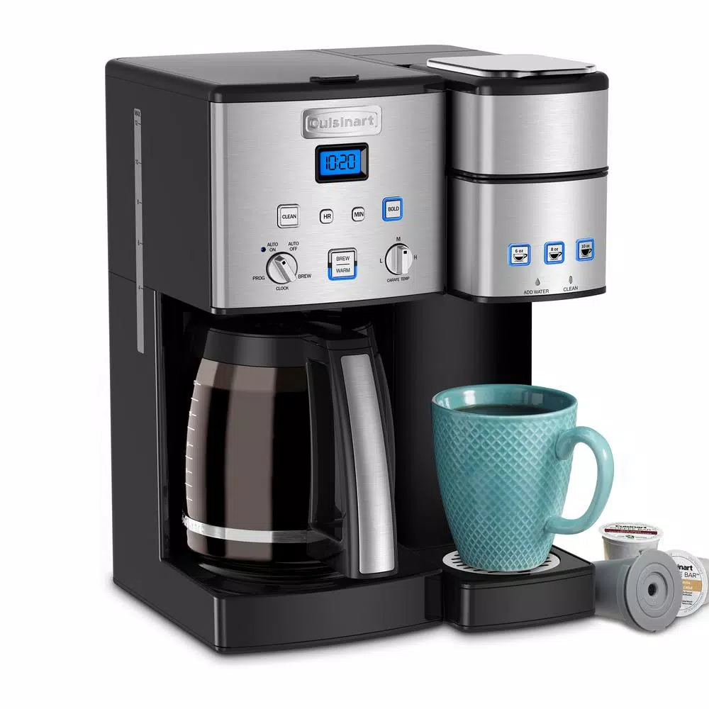 Cuisinart Coffee Center 12-Cup Stainless Steel Coffee Maker and Single-Serve Brewer Coffee Makers Cuisinart Coffee Center 12-Cup Stainless Steel Coffee Maker And Single-Serve Brewer -Costway Shop black stainless steel cuisinart single serve coffee makers ss 15p1 31 1000