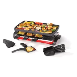 Electric Skillets & Indoor Grills Starfrit Black Raclette/Party Indoor Grill Set -Costway Shop black starfrit indoor grills 024403 002 0000 4f 1000