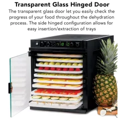 Food Processing Tribest Sedona Express 11-Tray Black Food Dehydrator With Built-In Timer -Costway Shop black tribest dehydrators sde p6280 b c3 1000