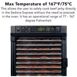 Food Processing Tribest Sedona Express 11-Tray Black Stainless Steel Food Dehydrator With Built-In Timer -Costway Shop black tribest dehydrators sde s6780 b 1f 1000