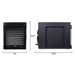 Food Processing Tribest Sedona Express 11-Tray Black Stainless Steel Food Dehydrator With Built-In Timer -Costway Shop black tribest dehydrators sde s6780 b 76 1000