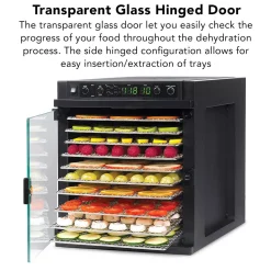 Food Processing Tribest Sedona Express 11-Tray Black Stainless Steel Food Dehydrator With Built-In Timer -Costway Shop black tribest dehydrators sde s6780 b c3 1000