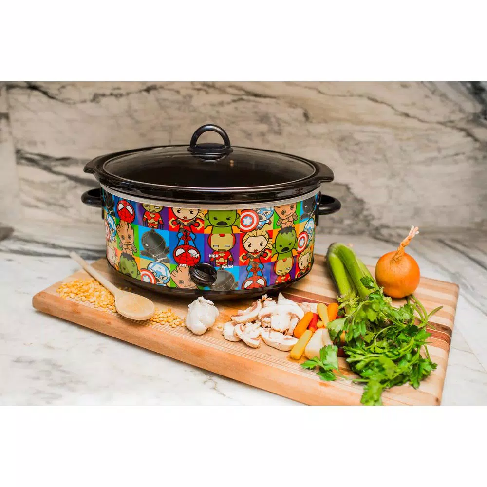 Cookers Uncanny Brands Marvel Kawaii 7qt. Slow Cooker Black 9 Cookers Uncanny Brands Marvel Kawaii 7qt. Slow Cooker Black - Image 7