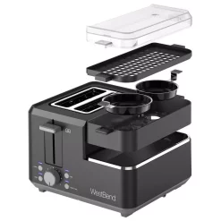 Toasters West Bend Breakfast Station 2-Slice Black Wide Slot Toaster With Removable Crumb Tray 6 Toasters West Bend Breakfast Station 2-Slice Black Wide Slot Toaster With Removable Crumb Tray -Costway Shop black west bend pop up toasters 78500 44 1000