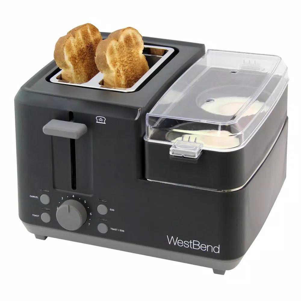 West Bend Breakfast Station 2-Slice Black Wide Slot Toaster with Removable Crumb Tray Toasters West Bend Breakfast Station 2-Slice Black Wide Slot Toaster With Removable Crumb Tray -Costway Shop black west bend pop up toasters 78500 c3 1000