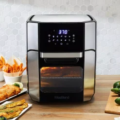 Toasters West Bend 12.6 QT XL Air Fryer Oven – Bake, Roast, Rotisserie, Dehydrate, Re-Heat 10 Quick Menu Presets 7 Toasters West Bend 12.6 QT XL Air Fryer Oven – Bake, Roast, Rotisserie, Dehydrate, Re-Heat 10 Quick Menu Presets -Costway Shop black west bend toaster ovens afwb12bk13 31 1000