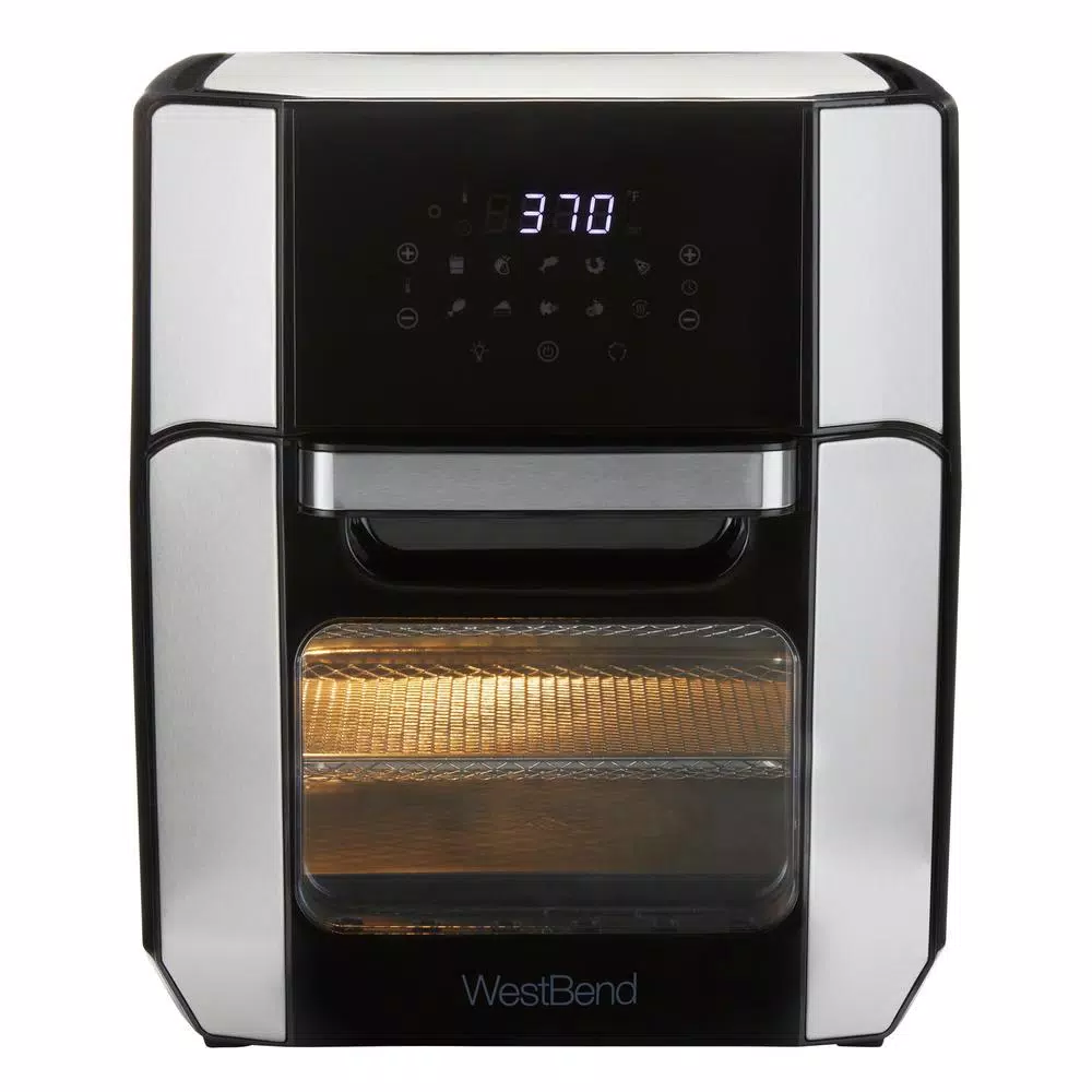 West Bend 12.6 QT XL Air Fryer Oven – Bake, Roast, Rotisserie, Dehydrate, Re-Heat 10 Quick Menu Presets Toasters West Bend 12.6 QT XL Air Fryer Oven – Bake, Roast, Rotisserie, Dehydrate, Re-Heat 10 Quick Menu Presets -Costway Shop black west bend toaster ovens afwb12bk13 44 1000