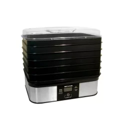 Food Processing Weston 6-Tray Black Food Dehydrator With Temperature Sensor