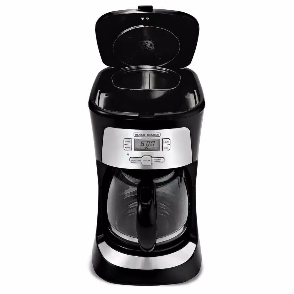 BLACK+DECKER 12-Cup Programmable Stainless Steel Drip Coffee Maker with Glass Carafe Coffee Makers BLACK+DECKER 12-Cup Programmable Stainless Steel Drip Coffee Maker With Glass Carafe -Costway Shop black with stainless steel black decker drip coffee makers cm2020b c3 1000