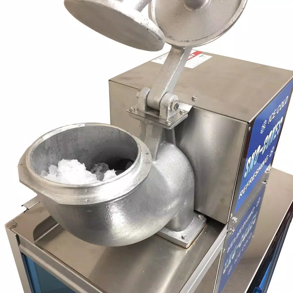 Dessert Makers Paragon Arctic Blast 8000 Oz. Blue Stainless Steel Countertop Snow Cone Machine 4 Dessert Makers Paragon Arctic Blast 8000 Oz. Blue Stainless Steel Countertop Snow Cone Machine - Image 2