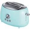 Toasters Brentwood Retro 2-Slice Blue Extra-Wide Slot Toaster With Cool-Touch Exterior -Costway Shop blue brentwood pop up toasters ts 270bl 64 1000