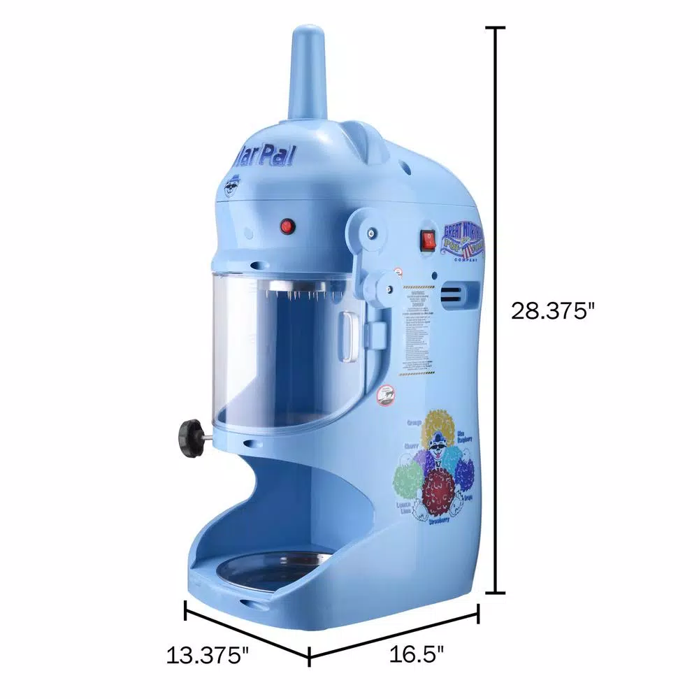 Dessert Makers Great Northern Polar Pal 32 Oz. Blue Electric Ice Shaver And Snow Cone Machine 4 Dessert Makers Great Northern Polar Pal 32 Oz. Blue Electric Ice Shaver And Snow Cone Machine - Image 2