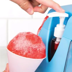 Dessert Makers Nostalgia 240 Oz. Blue Countertop Snow Cone Machine -Costway Shop blue nostalgia snow cone machines sc7bl 1f 1000