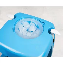 Dessert Makers Nostalgia 240 Oz. Blue Countertop Snow Cone Machine -Costway Shop blue nostalgia snow cone machines sc7bl 4f 1000