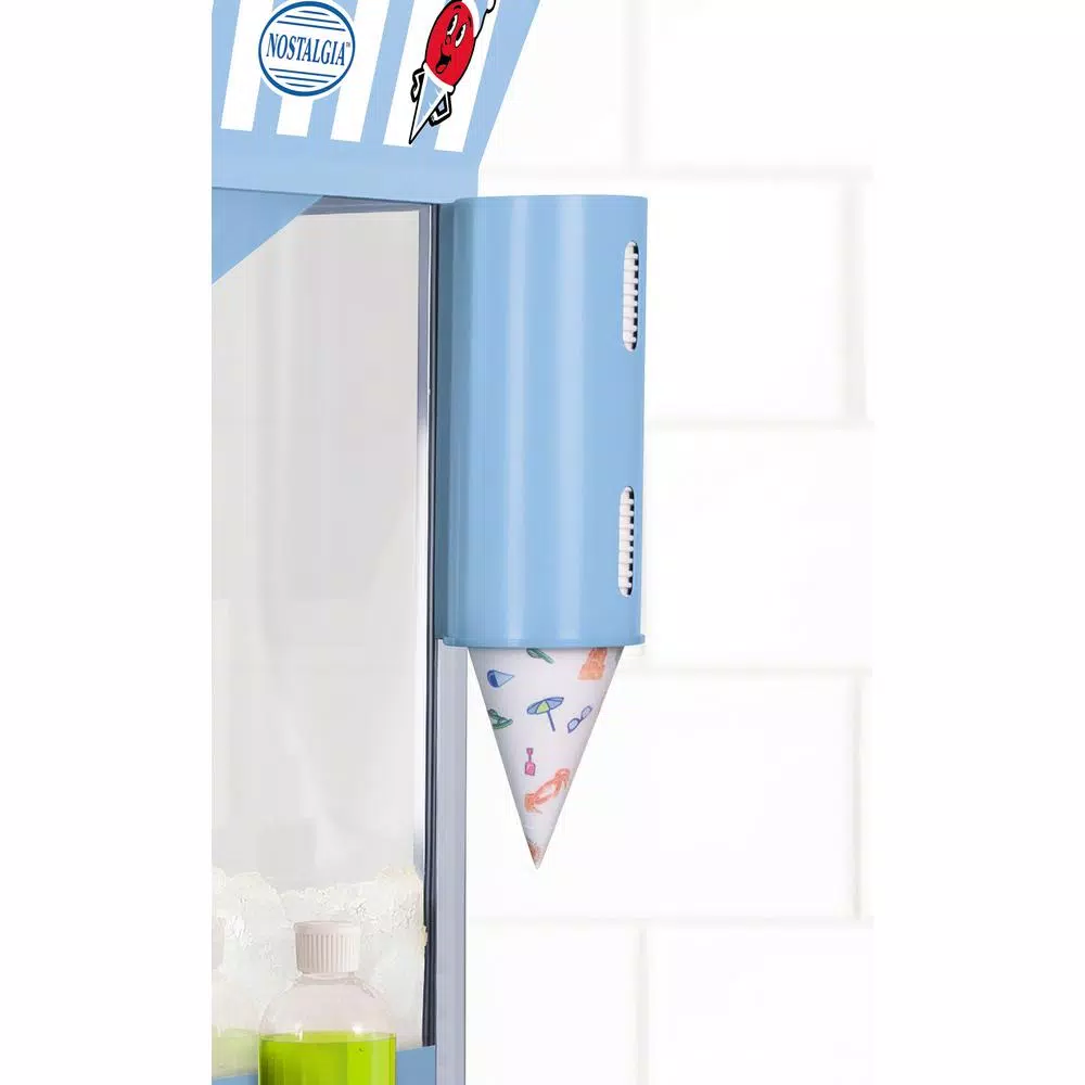 Dessert Makers Nostalgia Vintage 575 Oz. Snow Cone Machine Cart In Blue 7 Dessert Makers Nostalgia Vintage 575 Oz. Snow Cone Machine Cart In Blue - Image 5