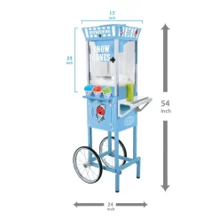 Dessert Makers Nostalgia Vintage 575 Oz. Snow Cone Machine Cart In Blue 15 Dessert Makers Nostalgia Vintage 575 Oz. Snow Cone Machine Cart In Blue -Costway Shop blue nostalgia snow cone machines scc 200 76 1000