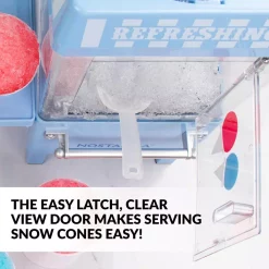 Dessert Makers Nostalgia Vintage 160 Oz. Snow Cone Maker In Blue With Reusable Cones -Costway Shop blue nostalgia snow cone machines scm525bl 44 1000
