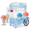 Dessert Makers Nostalgia Vintage 160 Oz. Snow Cone Maker In Blue With Reusable Cones -Costway Shop blue nostalgia snow cone machines scm525bl 64 1000