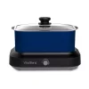Cookers West Bend 5 Qt. Blue Non-Stick Versatility Slow Cooker With 5-Temperature Settings Includes Travel Lid And Thermal Tote -Costway Shop blue west bend slow cookers 87905b 64 1000