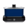 Cookers West Bend 6 Qt. Blue Non-Stick Versatility Slow Cooker With 5-Temperature Settings Includes Travel Lid And Thermal Tote 2 Cookers West Bend 6 Qt. Blue Non-Stick Versatility Slow Cooker With 5-Temperature Settings Includes Travel Lid And Thermal Tote -Costway Shop blue west bend slow cookers 87906b 64 1000