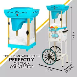 Dessert Makers Nostalgia Vintage Collection Snow Cone Cart 6 Dessert Makers Nostalgia Vintage Collection Snow Cone Cart -Costway Shop blue white nostalgia snow cone machines scc399 44 1000