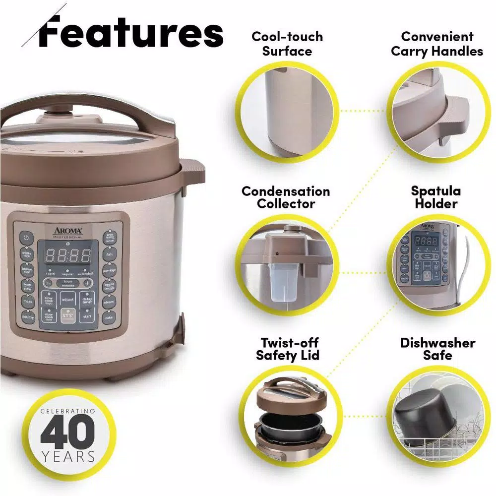 AROMA 4 Qt. Brown Electric Multi-Cooker with Aluminum Pot Cookers AROMA 4 Qt. Brown Electric Multi-Cooker With Aluminum Pot -Costway Shop brown aroma multi cookers mtc 8016 c3 1000