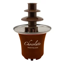 Dessert Makers Nostalgia 3-Tier 0.5 Lbs. Brown Chocolate Fondue Fountain