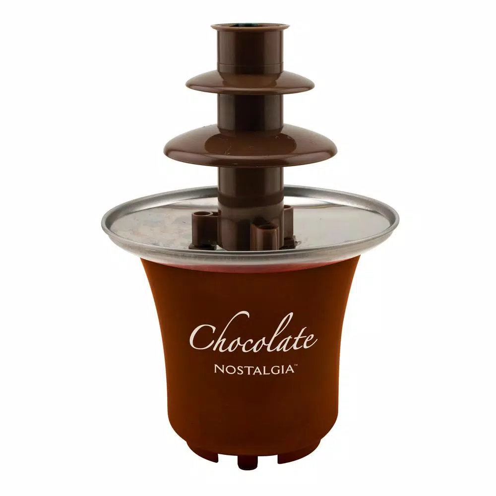 Dessert Makers Nostalgia 3-Tier 0.5 Lbs. Brown Chocolate Fondue Fountain 3 Dessert Makers Nostalgia 3-Tier 0.5 Lbs. Brown Chocolate Fondue Fountain