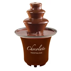 Dessert Makers Nostalgia 3-Tier 0.5 Lbs. Brown Chocolate Fondue Fountain 11 Dessert Makers Nostalgia 3-Tier 0.5 Lbs. Brown Chocolate Fondue Fountain -Costway Shop brown nostalgia chocolate fountains cff3br 76 1000