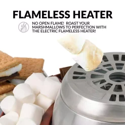 Dessert Makers Nostalgia Brown Stainless Steel Electric S’mores Maker -Costway Shop brown nostalgia chocolate fountains lsm400 1f 1000