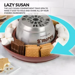 Dessert Makers Nostalgia Brown Stainless Steel Electric S’mores Maker -Costway Shop brown nostalgia chocolate fountains lsm400 44 1000