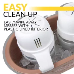 Dessert Makers Nostalgia 4 Qt. Brown Double Flavor Ice Cream Maker -Costway Shop brown nostalgia ice cream makers picm2dbl 31 1000