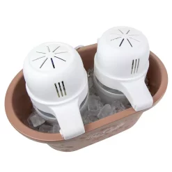 Dessert Makers Nostalgia 4 Qt. Brown Double Flavor Ice Cream Maker -Costway Shop brown nostalgia ice cream makers picm2dbl 4f 1000