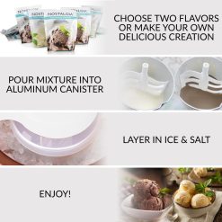 Dessert Makers Nostalgia 4 Qt. Brown Double Flavor Ice Cream Maker -Costway Shop brown nostalgia ice cream makers picm2dbl 76 1000