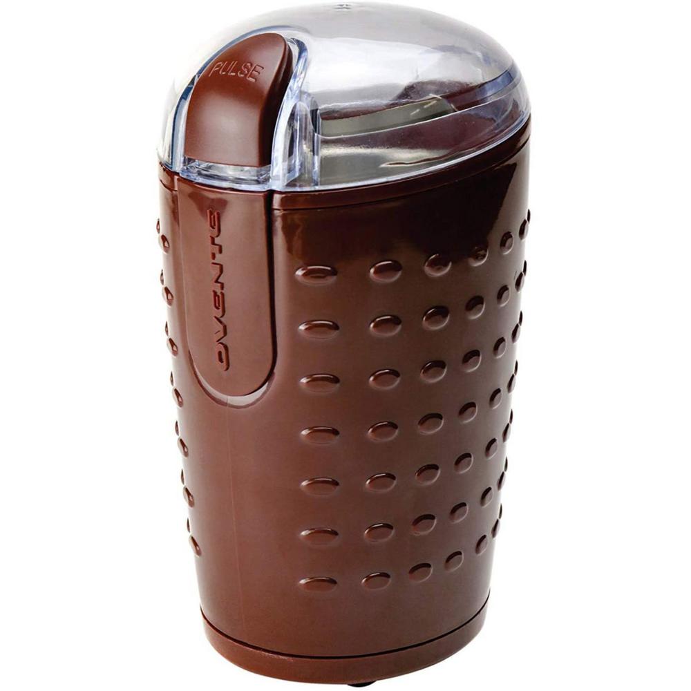 Coffee Makers Ovente 2.5 Oz. Brown One-Touch Electric Coffee Grinder With Transparent Easy Open Lid And Stainless Steel Blades 3 Coffee Makers Ovente 2.5 Oz. Brown One-Touch Electric Coffee Grinder With Transparent Easy Open Lid And Stainless Steel Blades