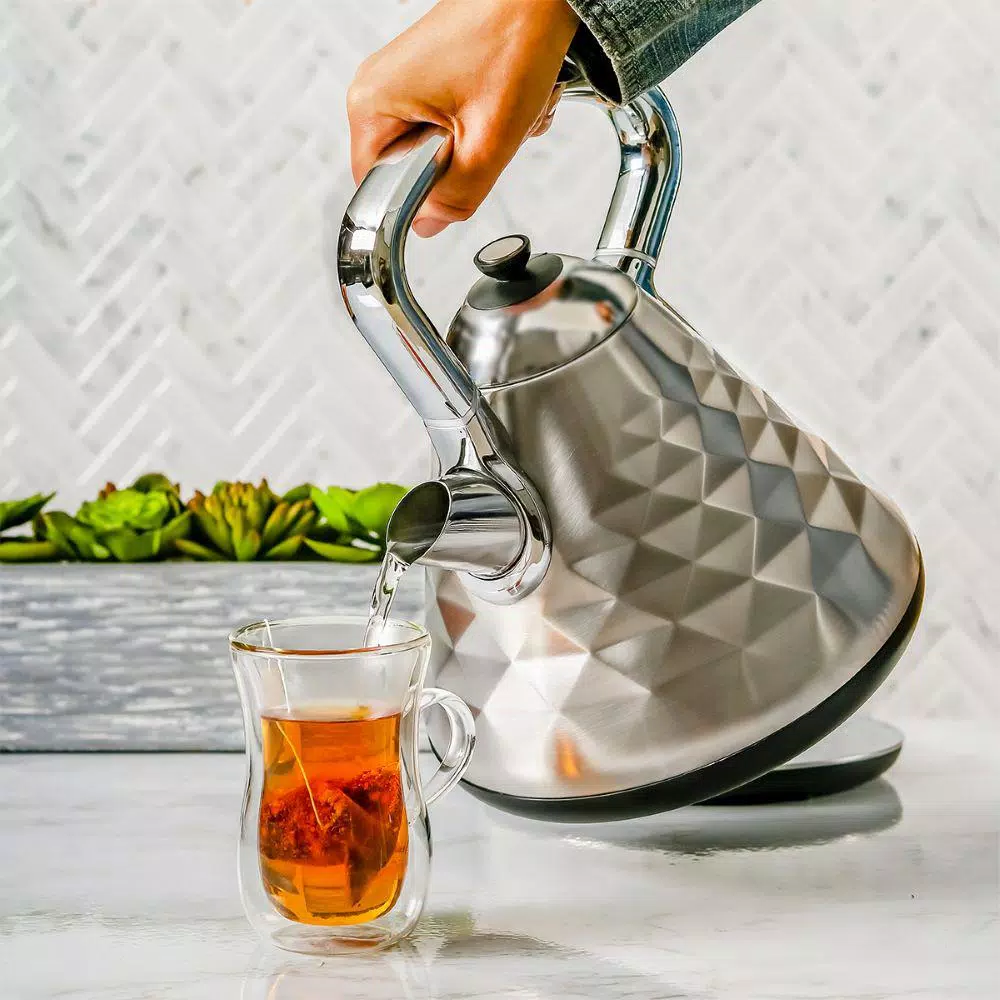 Electric Kettles Ovente 7.1-Cup Silver Electric Kettle With Boil-Dry Protection And Auto Shut-Off, Cleo Collection (KS755BR) 11 Electric Kettles Ovente 7.1-Cup Silver Electric Kettle With Boil-Dry Protection And Auto Shut-Off, Cleo Collection (KS755BR) - Image 9