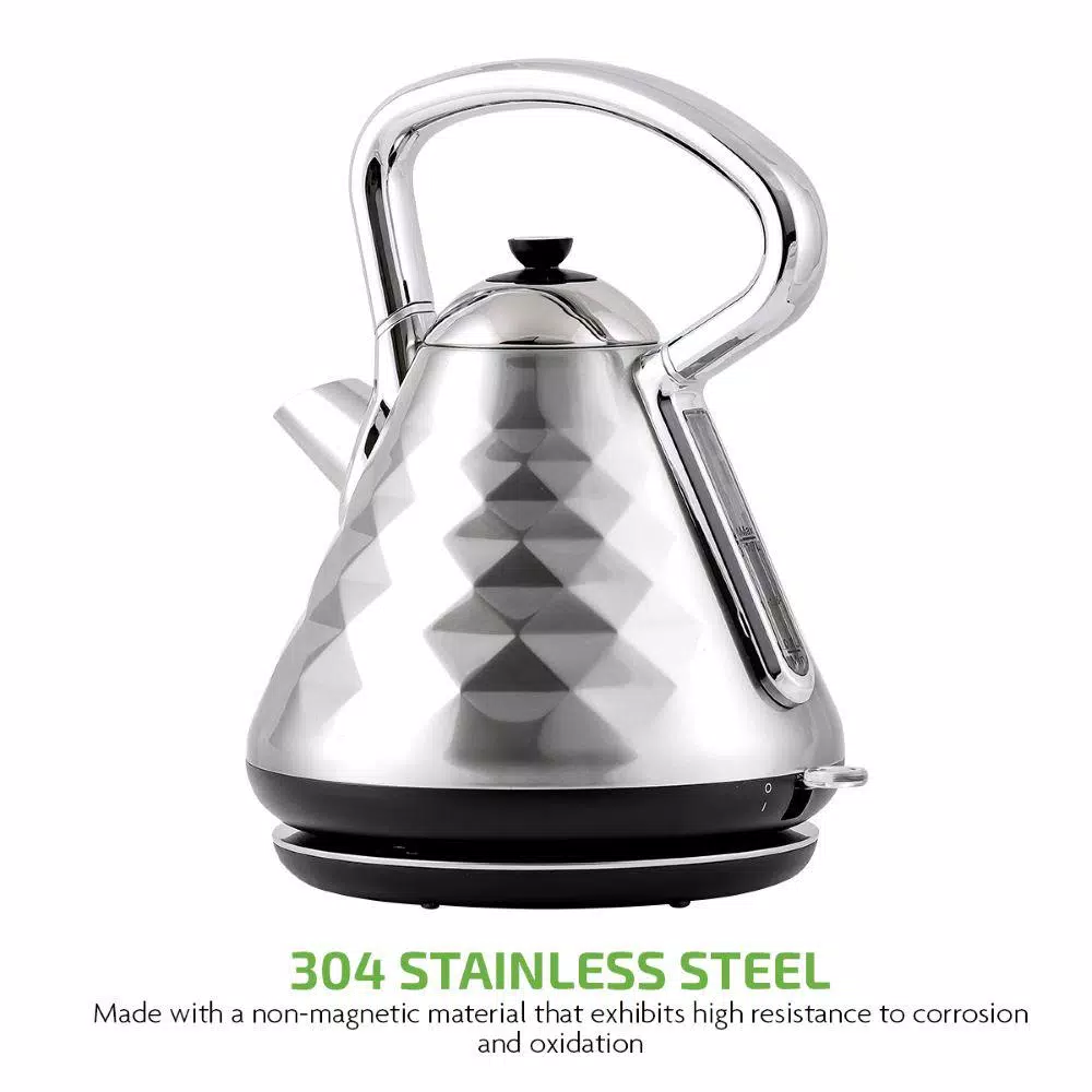 Electric Kettles Ovente 7.1-Cup Silver Electric Kettle With Boil-Dry Protection And Auto Shut-Off, Cleo Collection (KS755BR) 8 Electric Kettles Ovente 7.1-Cup Silver Electric Kettle With Boil-Dry Protection And Auto Shut-Off, Cleo Collection (KS755BR) - Image 6