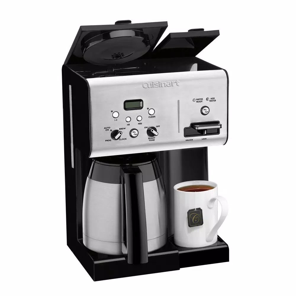 Cuisinart 10-Cup Black Stainless Steel Coffee Maker with Hot Water System Coffee Makers Cuisinart 10-Cup Black Stainless Steel Coffee Maker With Hot Water System -Costway Shop brushed stainless black cuisinart drip coffee makers chw 14 4f 1000