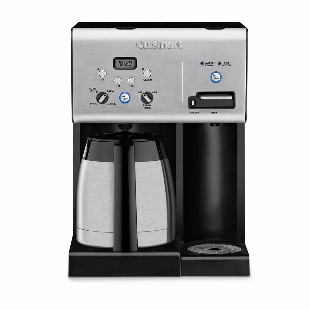 Cuisinart 10-Cup Black Stainless Steel Coffee Maker with Hot Water System Coffee Makers Cuisinart 10-Cup Black Stainless Steel Coffee Maker With Hot Water System -Costway Shop brushed stainless black cuisinart drip coffee makers chw 14 64 1000