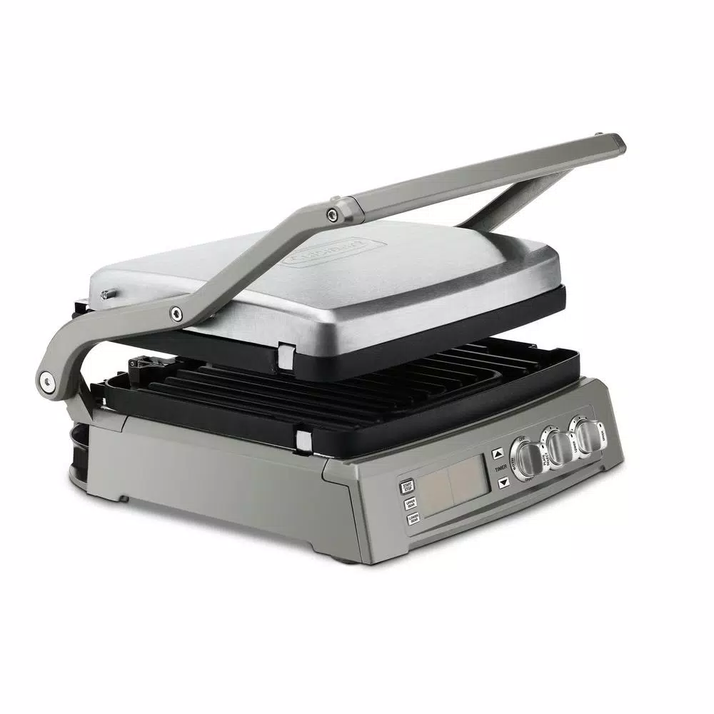 Cuisinart Griddler Elite 240 sq. in. Brushed Stainless Steel Non-Stick Indoor Grill Electric Skillets & Indoor Grills Cuisinart Griddler Elite 240 Sq. In. Brushed Stainless Steel Non-Stick Indoor Grill -Costway Shop brushed stainless cuisinart indoor grills gr 300wsp1 c3 1000