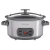 Cookers BLACK+DECKER 7 Qt. Brushed Stainless Steel Programmable Slow Cooker -Costway Shop brushed stainless steel black decker slow cookers scd1007 64 1000