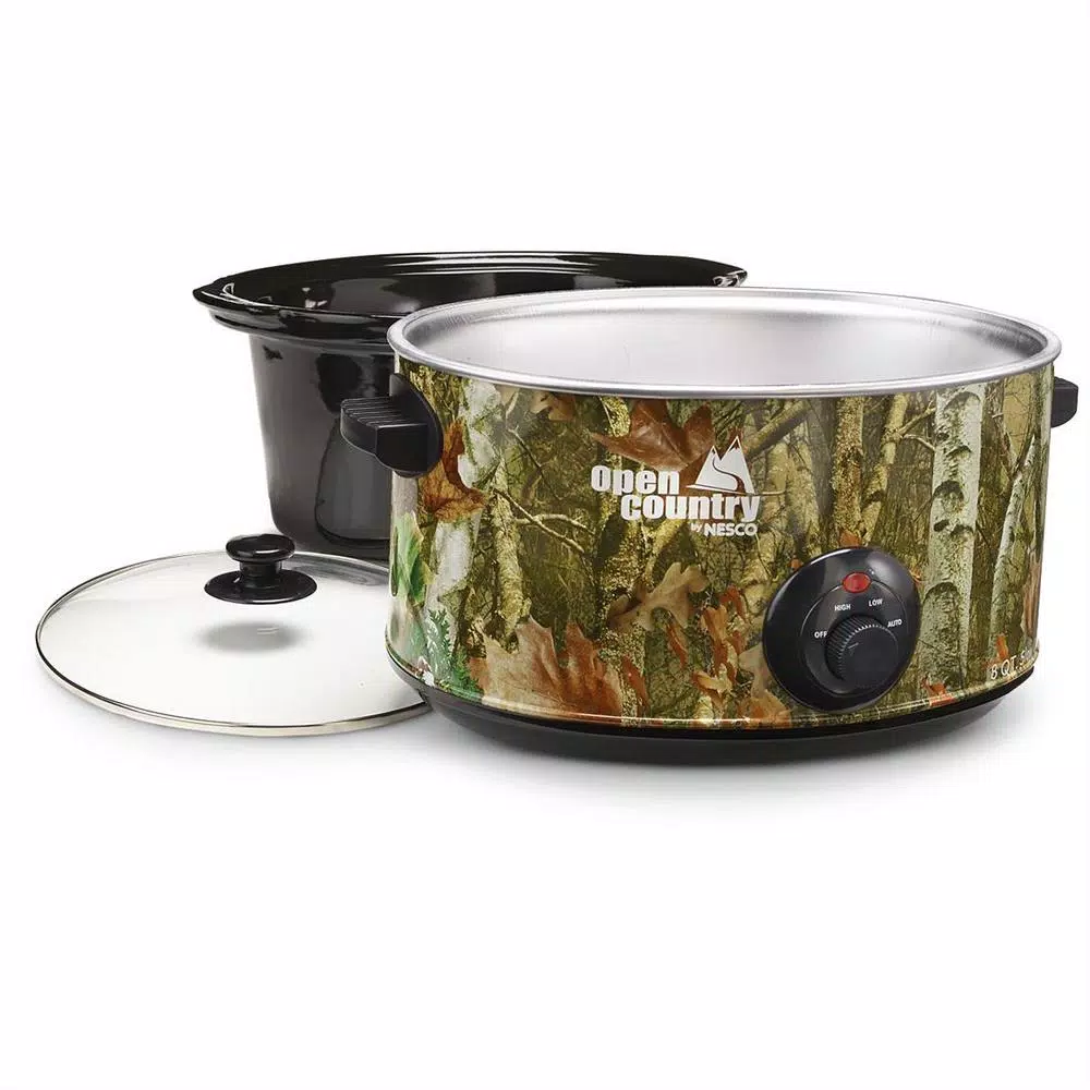 Nesco Open Country 8 Qt. Camoflauge Slow Cooker with Temperature Settings Cookers Nesco Open Country 8 Qt. Camoflauge Slow Cooker With Temperature Settings -Costway Shop camouflage nesco slow cookers sc 8017 1f 1000