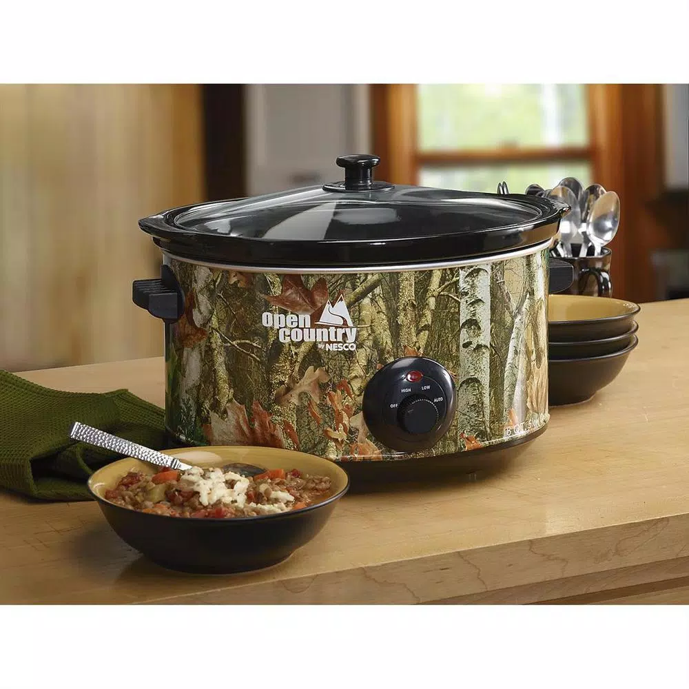 Nesco Open Country 8 Qt. Camoflauge Slow Cooker with Temperature Settings Cookers Nesco Open Country 8 Qt. Camoflauge Slow Cooker With Temperature Settings -Costway Shop camouflage nesco slow cookers sc 8017 4f 1000