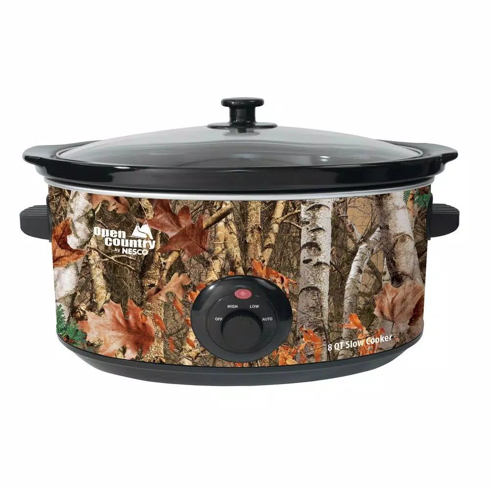 Nesco Open Country 8 Qt. Camoflauge Slow Cooker with Temperature Settings Cookers Nesco Open Country 8 Qt. Camoflauge Slow Cooker With Temperature Settings -Costway Shop camouflage nesco slow cookers sc 8017 64 1000